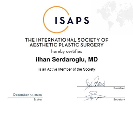 I am proud to be a member of ISAPS, International Society of Aesthetic Plastic Surgery 